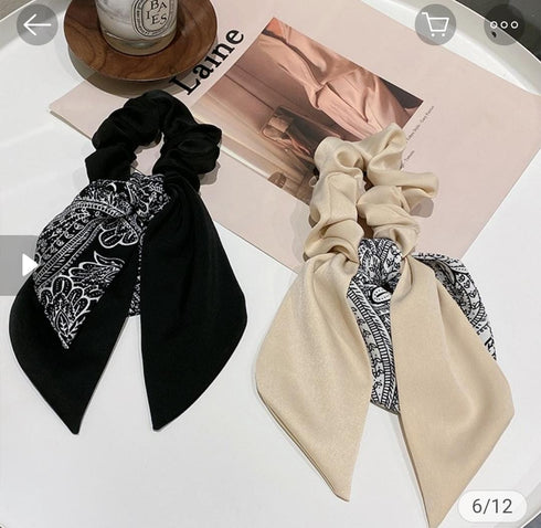 Fashion Girl Bow Ribbon Hair Scrunchie